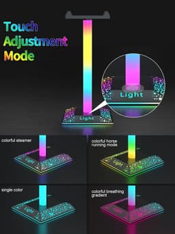 RGB Headset Standaard met USB Type-C Poort - Hoofdtelefoonhouder met 10 Lichtmodi — thumbnail 4