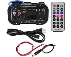 Krachtige Zwarte Bluetooth HiFi Stereo Audio Versterker met USB en Super Bass