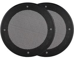 Luidsprekerafdekking 10 cm, 2 stuks, zwart koudgewalst staal en ABS Sound Mesh