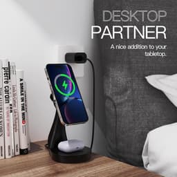 Hoofdtelefoonstandaard met RGB-verlichting en USB-laadpoorten — thumbnail 3