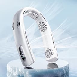 Draagbare Nekventilator met 4 Turbines en Neksteun - Oplaadbaar — thumbnail 2