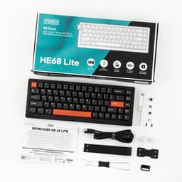 EPOMAKER HE68 Lite - Hall Effect - 8000hz - Magnetisch Toetsenbord - RGB - 65% - QWERTY - Gaming Keyboard - Clear Mag Switch - Zwart — thumbnail 2