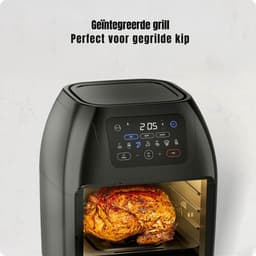 RVV® Airfryer xl - Airfryer xxl - Heteluchtfriteuse -10 Liter - XL familiemaat - Zwart- 31cm x 31cm x 38cm ‎ — thumbnail 2
