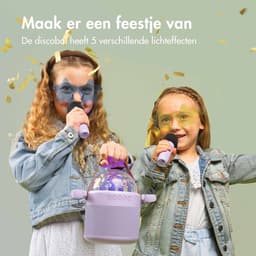 imoshion Sing & Shine Karaoke Set - Met Bluetooth Speaker, Microfoons en Discolamp - Karaokeset voor Volwassenen en Kinderen — thumbnail 5