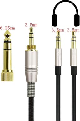 Hoofdtelefoon Kabel Vervanging 3.5mm naar Dual 3.5mm voor Verschillende Modellen, 1.2m — thumbnail 3