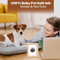Pawprint Set - Ink Free Nose Print Set - Dog & Cat - Baby Handprint & Footprint Set - Clean Print Set with Frame - Uniek Cadeau Idee — thumbnail 5