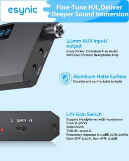 HiFi hoofdtelefoonversterker met Bluetooth 5.1 en oplaadbare batterij — thumbnail 5