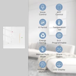 Zigbee Slimme Thermostaat voor Vloerverwarming - Digitaal en Programmeerbaar, Compatibel met Alexa en Google Home — thumbnail 2