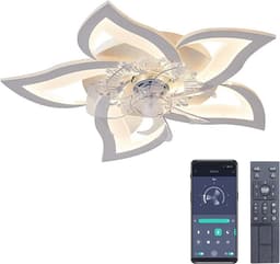 Dimbare Plafondventilator met Verlichting en Stille Motor voor Woonkamer en Slaapkamer — thumbnail 2