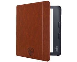 Slimfit Hoesje Sleepcover Geschikt voor Kobo Libra 2 Hoes Cover Cognac Bruin - ereader hoesje - cover