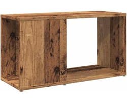 Houten TV Kast 60x24x32 cm - Vintage Design TV Meubel voor Mediaplayer