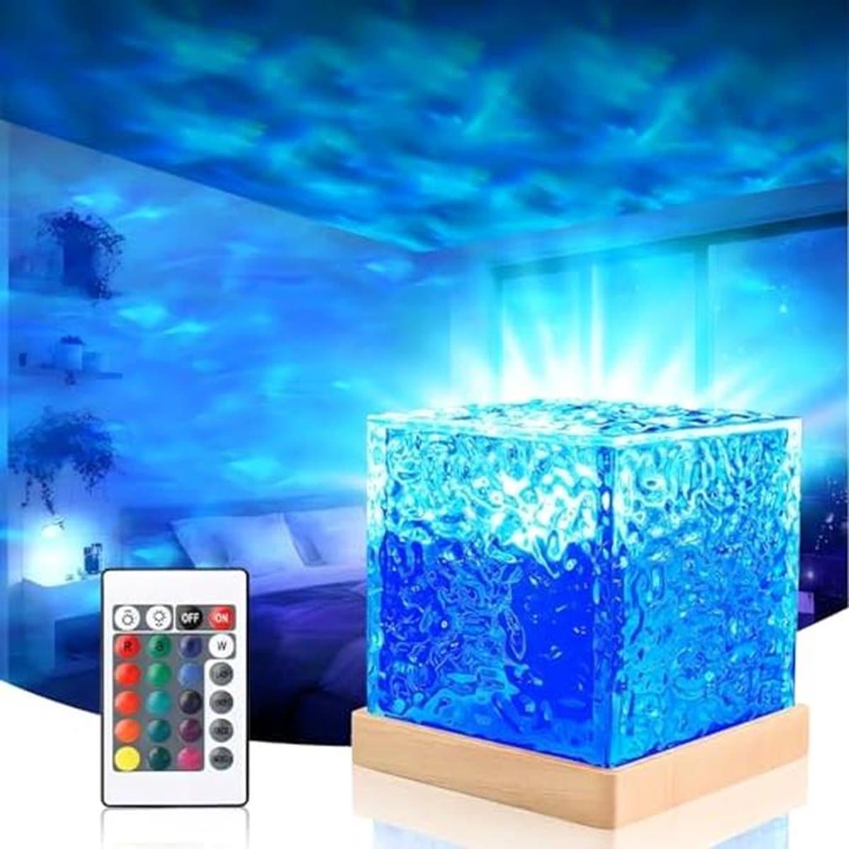 Led Sterrenhemel Projector met 16 Kleuren en 30 Verlichtingseffecten - Sfeerlicht voor Kamers, Ontspanning en Meditatie — afbeelding 1