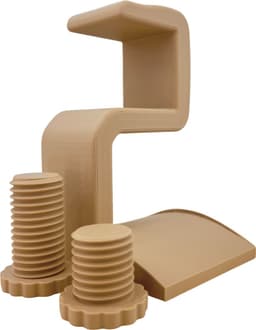Koptelefoonhouder met Bureaubladklem (10–35 mm) – Lattebruin – Onder Bureau – Duurzaam PLA — thumbnail 5