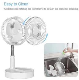 Draagbare Accu Ventilator - Opvouwbare Tafelen Vloer Ventilator met 4 Snelheden en 8 Inch Blad — thumbnail 3