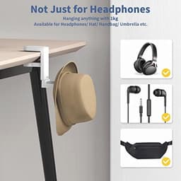 Hoofdtelefoonstandaard met Draaibare Hangende Haak en Verstelbare Veerklem - Desk Organizer voor Gaming Headsets — thumbnail 3