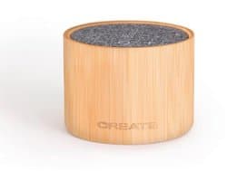 Mini Bamboe Bluetooth Luidspreker - Draadloze Speaker met USB-C en Jack-Aansluiting