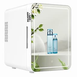 Milova Mini koelkast - Make-up koelkast - Koelkast voor onderweg - 4L - Cosmetische opslag - LED spiegel - Draagbare koelkast - Cosmetica koeling - Camping - Tafelmodel — thumbnail 1