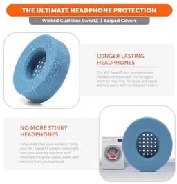 Zweetbestendige Hoofphone Covers voor Beats Solo - Comfortabel, Wasbaar en Gepatenteerd - Blue Slate — thumbnail 6