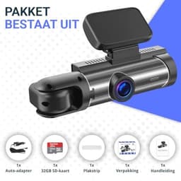 Dashcam voor auto - Dual Lens - WIFI & APP - Full HD - 170° Groothoek - Beweging Detectie & Parkeer Modus - G-Sensor - Loopopname - Micro SD 32GB — thumbnail 3