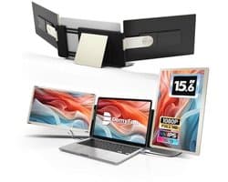 15,6 Inch Laptop Scherm Verlenger - 120% sRGB FHD 1080P IPS Draagbare Monitor met USB en HDMI