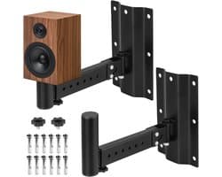 Cosensi - Muurbeugel voor Luidspreker, 180 graden draaibaar, Robuust en Kantelbaar, Draagkracht 40 kg - Set van 2