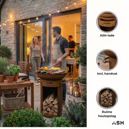 Plancha BBQ – ASH - Ember - Plancha barbecue met grillring – Vuurschaal & Plancha bakken — thumbnail 3