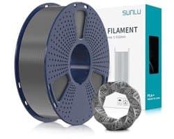 1.75mm PLA Plus Filament voor 3D Printers en 3D Pennen - 1KG Grijs