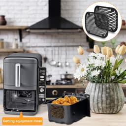 2pcs Anti-Splash Grate for Air Fryer Ninja Dual Stack Xl Sl400Eu and Sl300Eu, Silicone Grate Anti-Splashing Accessories for Airfryer Ninja Dual Stack Xl Sl400Eu and Sl300Eu — thumbnail 5