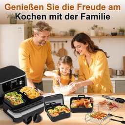Accessoires Gescht voor Ninja Foodi Max Dual Zone AF400EU 9,5L/Foodi Flexdrawer AF500EU 10,4L, Siliconen Ovenschalen met Deksel Herbruikbare Siliconenvorm Accessoires voor Andere Dual Zone Airfryer — thumbnail 4