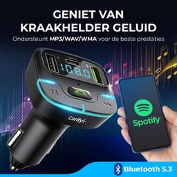 Carify® Bluetooth Transmitter - FM Transmitter voor auto - Carkit - Bluetooth Receiver - Autolader USB-C Snellader - BT 5.3 - 30W Supersnel Opladen - 2026 Model - Smart — thumbnail 3