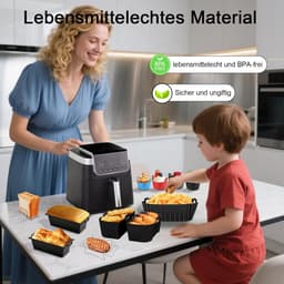 Accessoires luchtfriteuse Gescht voor Cosori 5,5 l/6 l/6,2 l/6,4 l, 22 stuks accessoires, herbruikbare bakvormen met paar ovenwanten van siliconen, muffinvormen, bakplaat, enz. — thumbnail 5