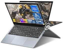39.6 cm (15.6 inches), 2 in 1 laptop, Ryzen 3 3200U, processor, 16 GB RAM, 512 GB SSD, laptop, PC, 1080p laptop, RJ45, type C, USB 3.0, ultra-thin and lightweight