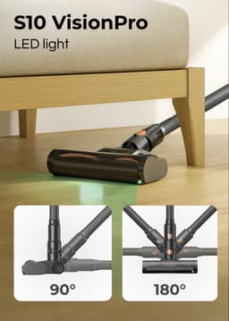MYBOT S10 VisionPro - Steelstofzuiger - 430W - 34Kpa - 3 Zuigniveaus - Vacuum Cleaner - Steelstofzuiger Draadloos - Zonder Zak - Op Accu — thumbnail 5