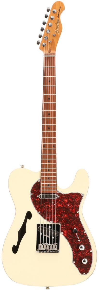 Semi-akoestische gitaar - incl. gigbag - Met gratis lessen - Fazley Wit — afbeelding 1