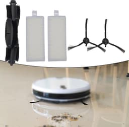 5-delige set zijborstels Geschikt voor de Tapo RV10 RV30 Plus robotstofzuiger, bestaande uit 1 rolborstel en 2 HEPA-filters. — thumbnail 4