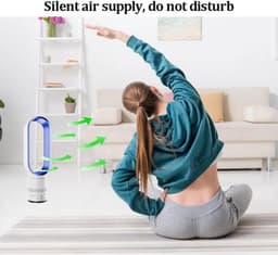 16 inch Bladloze Torenventilator met Afstandsbediening - Energiebesparend en Stil — thumbnail 3