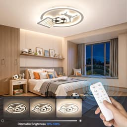 Dimbare LED Plafondlamp Voetbalvorm met Afstandsbediening - Warm tot Koel Wit Licht — thumbnail 1