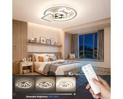 Dimbare LED Plafondlamp Voetbalvorm met Afstandsbediening - Warm tot Koel Wit Licht