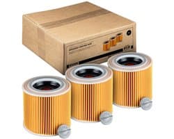 SQOON® Filterset geschikt voor Kärcher WD1, WD2, WD3 - Gelijk aan model: 6.414-552.0 / KFI 3310- 3 stuks