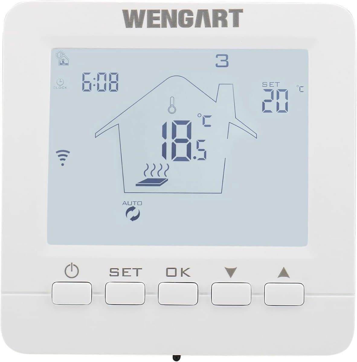 Slimme Wifi Kamerthermostaat voor Elektrische Verwarming met App en Spraakbesturing — afbeelding 1
