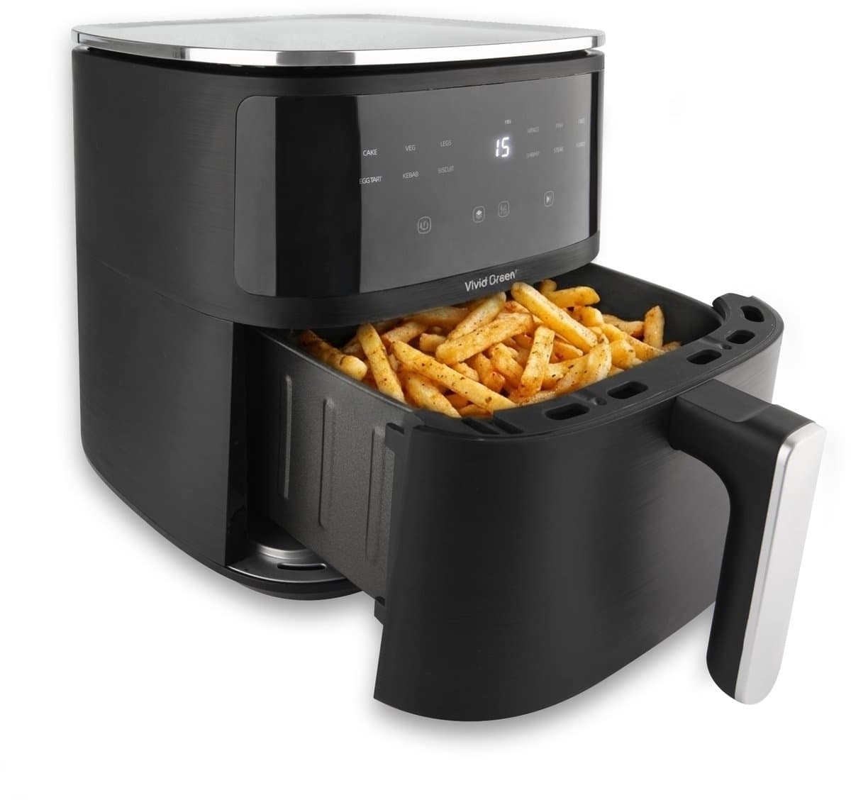 Vivid Green Airfryer 5L - Tot 4 Personen - PFAS-vrij - 12 Programma's - Digitaal Display — afbeelding 1