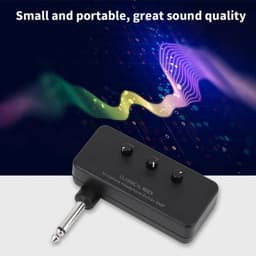 Draagbare Mini Hoofdtelefoonversterker voor Elektrische Gitaar en Basgitaar - Inclusief MP3/Telefoon Input — thumbnail 3