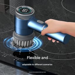 Blauwe multifunctionele elektrische keukenborstelreiniger met snoerloze elektrische reinigingsborstel. — thumbnail 5