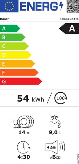 Bosch SBD6ECX12E - Series 6 - Inbouwvaatwasser - 60 cm - Extra hoog - Home Connect - Energielabel A - Extra Droog: optie voor extra grondige droogresultaten — thumbnail 2