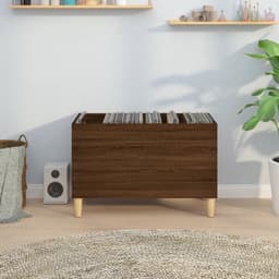 Platenspeler Meubel - LP-kast - Platenspelerkast - Draaitafelstandaard - Platenspelerstandaard - Vintage Displayplank - Bruineiken — thumbnail 3