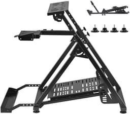 Verstelbare en Opvouwbare Racestuurstandaard, Compatibel met Logitech G923 G920 G29 G27, Thrustmaster T300rs TX F458 T500rs T3pa-Pro(F1/GT), Gaming Cockpit Stand, Pedalen Niet Inbegrepen — thumbnail 1
