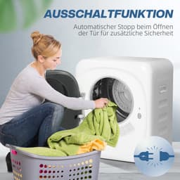 HOMCOM Wasdroger Roestvrij staal, ABS 48L x 40B x 56H cm Wit — thumbnail 10