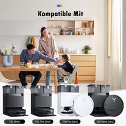19-delige Accessoireset - Geschikt voor Ecovacs Deebot T50 Pro Omni/T50 Omni Robotstofzuiger - 1 Hoofdborstel, 4 Dweildoeken, 4 Zijborstels, 4 HEPA-filters, 6 Stofzakken - Reserveonderdelen — thumbnail 4
