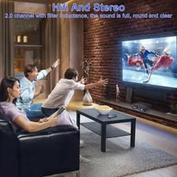 2-kanaals mini hifi stereo versterker met digitale eindversterker en bas/tone regeling voor pc en thuisbioscoop — thumbnail 5