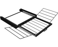 Tussenstuk Wasmachine Droger – Stapelkit met Uitklapbaar Droogrek – Zwart – Bodo®